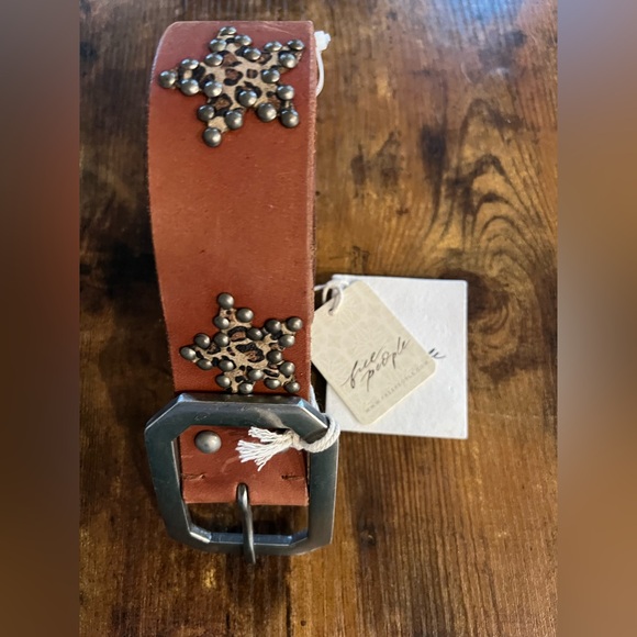 NWT Free People Starcrossed studded Leather Belt - Picture 6 of 6